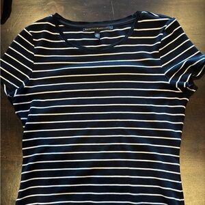 White House Black Market Striped Blouse